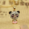 Diamond Sweater Chain Necklace Female Panda