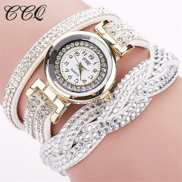 Luxury Rhinestone Bracelet Ladies Quartz